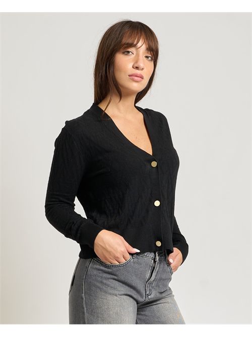 Cardigan donna AX con logo lettering ARMANI EXCHANGE | XW001315-AF16619FC101